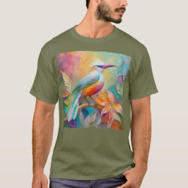 Rosa Roter Vogel T-Shirt