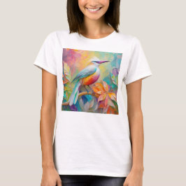 Rosa Roter Vogel T-Shirt