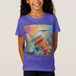 Rosa Roter Vogel T-Shirt