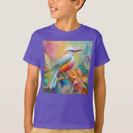 Rosa Roter Vogel T-Shirt