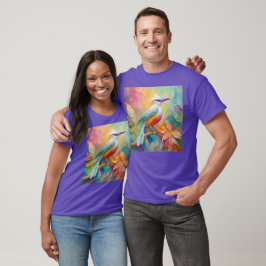 Rosa Roter Vogel T-Shirt