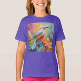 Rosa Roter Vogel T-Shirt