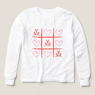 Rosa & Rotes Cheer-Tic-Tac-Toe Valentinstag