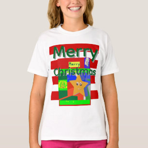 Rosa rotes Frohe Weihnachten T-Shirt