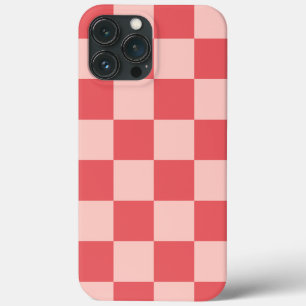 Rosa rotes kariertes Gingham-Muster Case-Mate iPhone Hülle