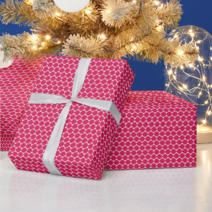 Rosa rotes Mid-Century-Feiertags-Geometric-Baumsch Geschenkpapier