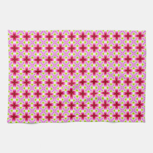 Rosa rotes Muster Geschirrtuch