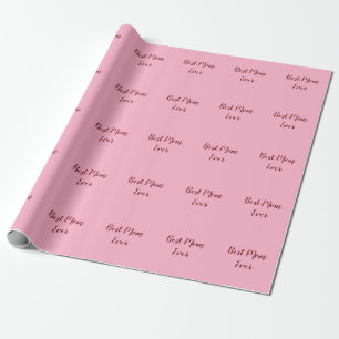 Rosa rotes Muttertagsgeschenk für die beste Mama, Geschenkpapier