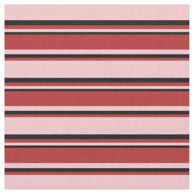 rosa, rotes und schwarzes Muster Stoff (Nahaufnahme)