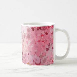 Rosa rotes violettes Herz Moderne elegante Vorlage Kaffeetasse