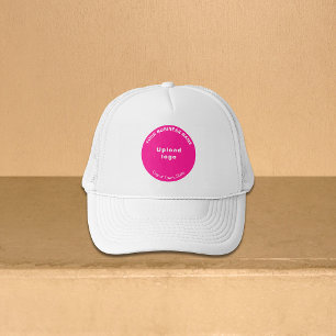 Rosa Round Business Brand auf Trucker Hat Truckerkappe