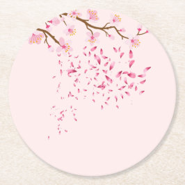 Rosa Round-Untersetzer-Set Runder Pappuntersetzer