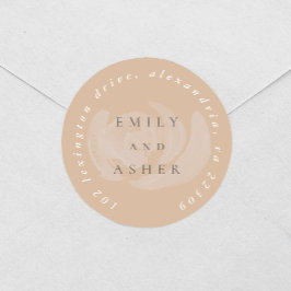 Rosa Rücksendeadresse Runder Aufkleber