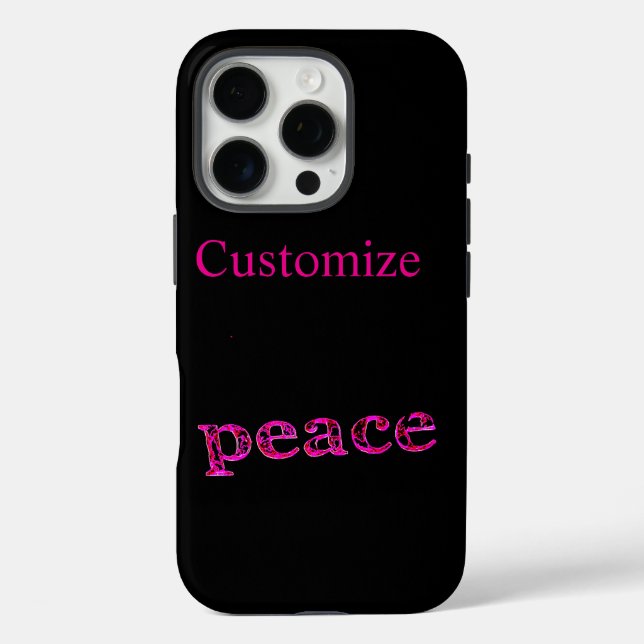 Rosa Ruhe in schwarz Case-Mate iPhone Hülle (Rückseite)