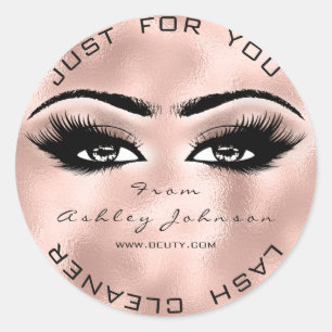 Rosa Runder Aufkleber