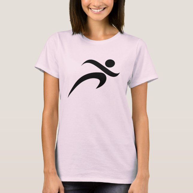 Rosa Running T-Shirt (Vorderseite)
