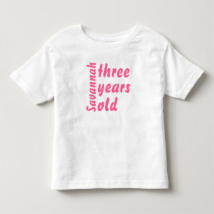 Rosa Rüschen Süße Baby Mädchen Drei Jahre Alt Play Kleinkind T-shirt