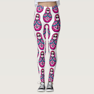 Rosa Russische Puppe Leggings