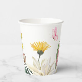 Rosa rustikale Rose Pappbecher