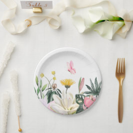 Rosa rustikale Rose Pappteller