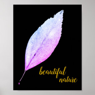 Rosa Rustikales Blatt Natur Liebe Art Paint Poster