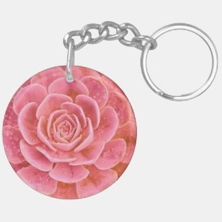 Rosa saftiger Schlüsselanhänger