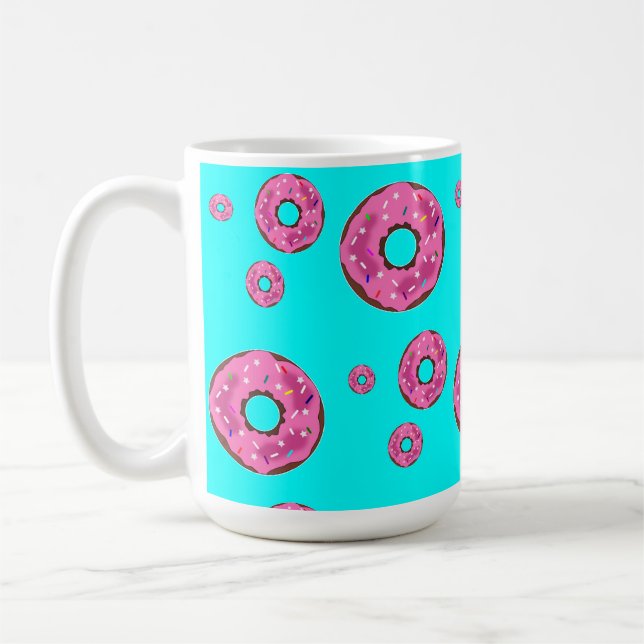 Rosa Sahne Donuts Kaffeetasse (Links)