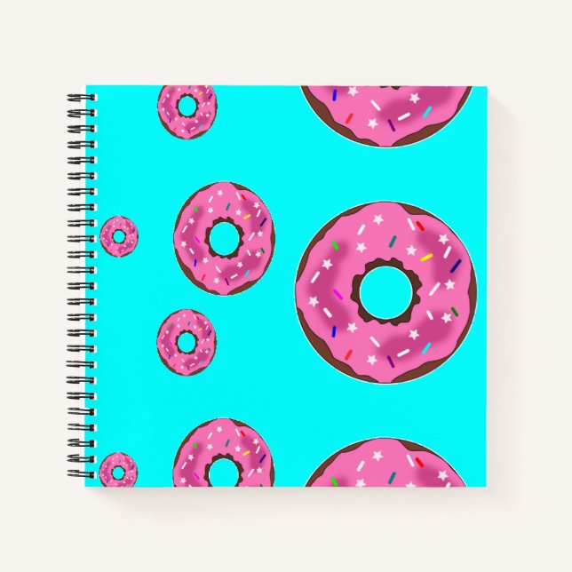 Rosa Sahne Donuts Notizbuch (Vorderseite)