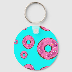 Rosa Sahne Donuts Schlüsselanhänger
