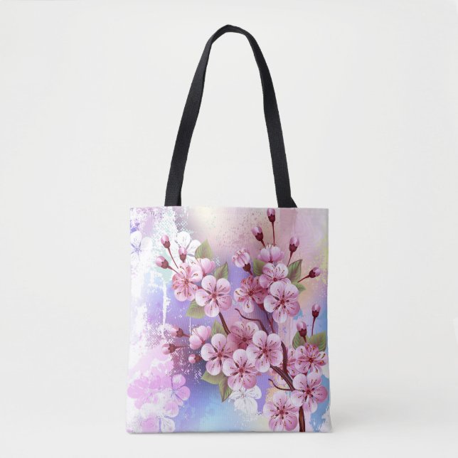 Rosa Sakura auf dem Hintergrund der Malerei (Vorderseite)
