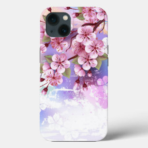 Rosa Sakura auf dem Hintergrund der Malerei Case-Mate iPhone Hülle