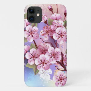 Rosa Sakura auf dem Hintergrund der Malerei Case-Mate iPhone Hülle