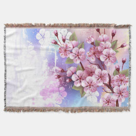 Rosa Sakura auf dem Hintergrund der Malerei Decke