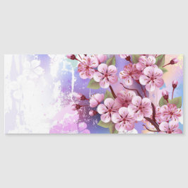 Rosa Sakura auf dem Hintergrund der Malerei Magneteinladung