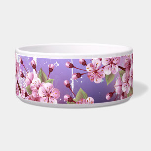 Rosa Sakura auf dem Hintergrund der Malerei Napf