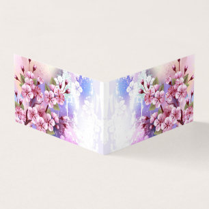 Rosa Sakura auf dem Hintergrund der Malerei Visitenkarten