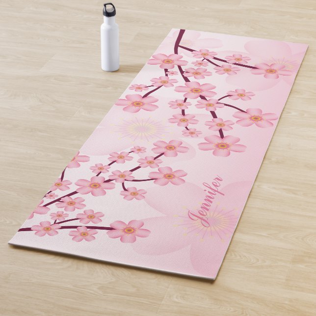 Rosa Sakura Blossom Blume Baumzweige Yogamatte (Beispiel)