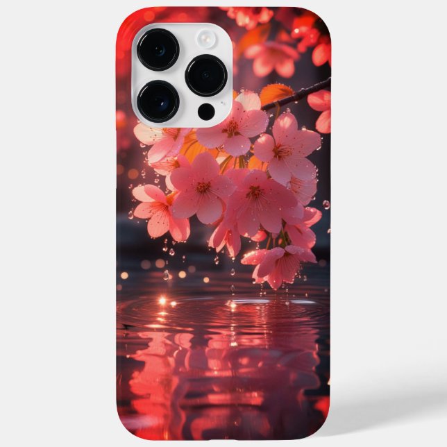 Rosa Sakura-Blume über Wasser | Serene Spring Nat Case-Mate iPhone Hülle (Rückseite)