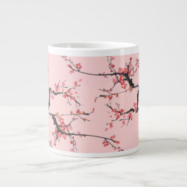 Rosa Sakura-Blumenkunst - Japanischer Stil Kaffeet Jumbo-Tasse