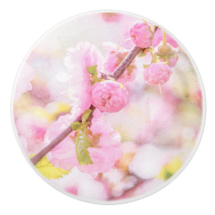 Rosa Sakura-Blüten - Japanische Kirschblüte Keramikknauf