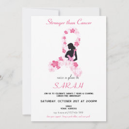 Rosa Sakura Brustkrebs Überlebender Spender Einladung