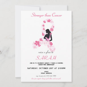 Rosa Sakura Brustkrebs Überlebender Spender Einladung