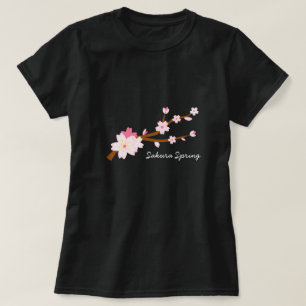 Rosa Sakura Cherry Blossom Japanisch T-Shirt