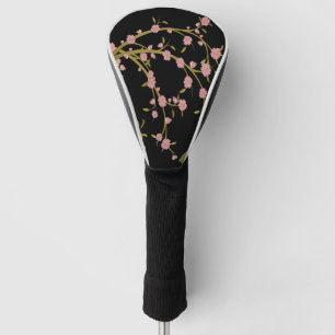 Rosa Sakura Gold Schwarz Japanischer Bildschirm Golf Headcover