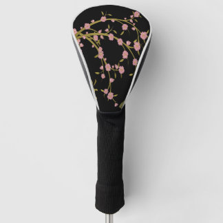 Rosa Sakura Gold Schwarz Japanischer Bildschirm Golf Headcover