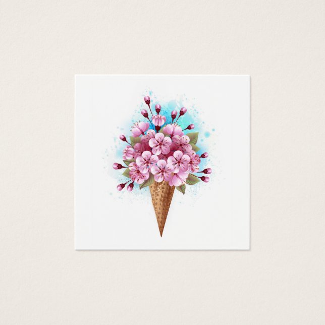 Rosa Sakura Ice Waffel (Vorderseite)