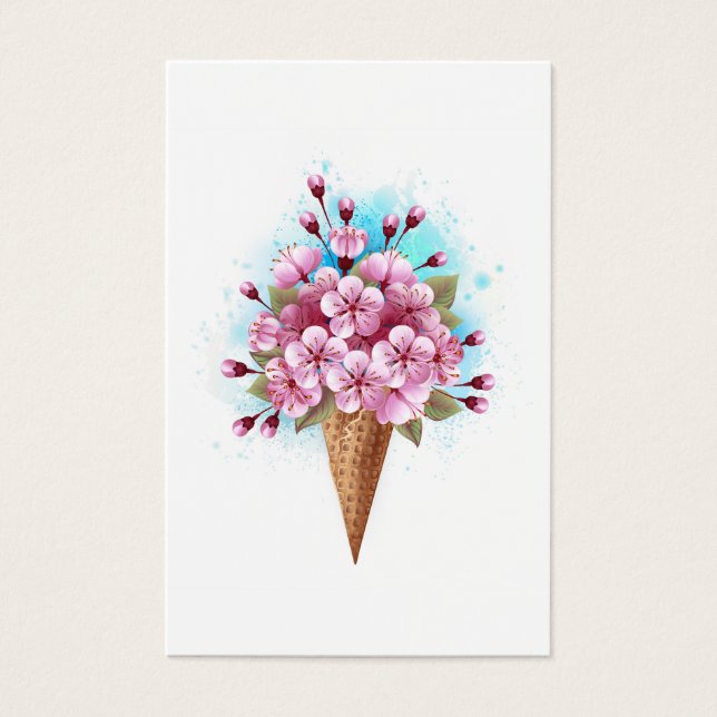 Rosa Sakura Ice Waffel (Vorderseite)