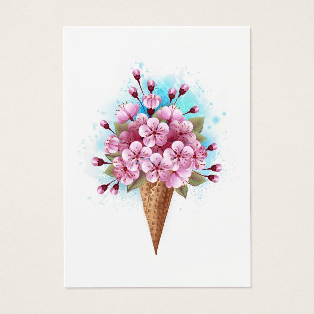 Rosa Sakura Ice Waffel (Vorderseite)