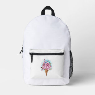 Rosa Sakura Ice Waffel Bedruckter Rucksack