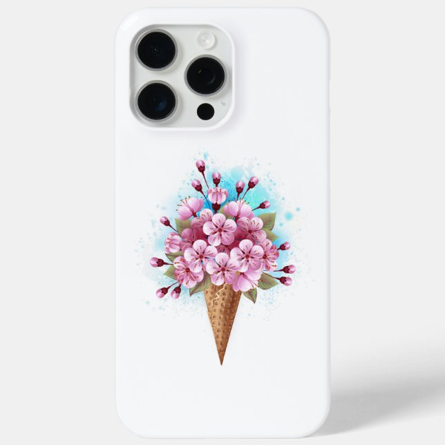 Rosa Sakura Ice Waffel Case-Mate iPhone Hülle (Rückseite)